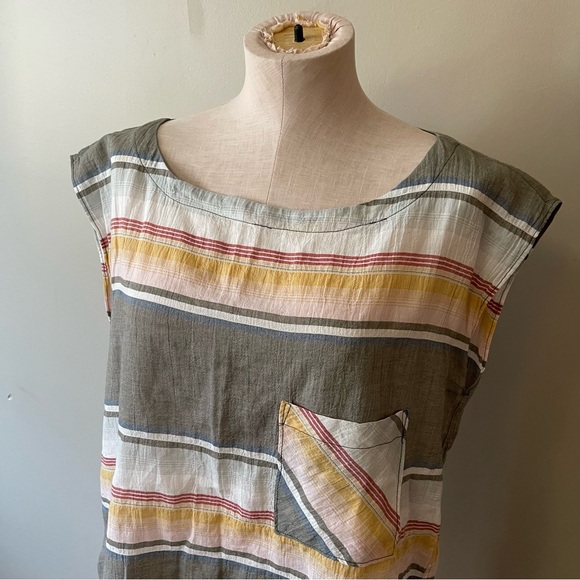 WOOLRICH Stripe Top Blouse with Pockets - Picture 5 of 7